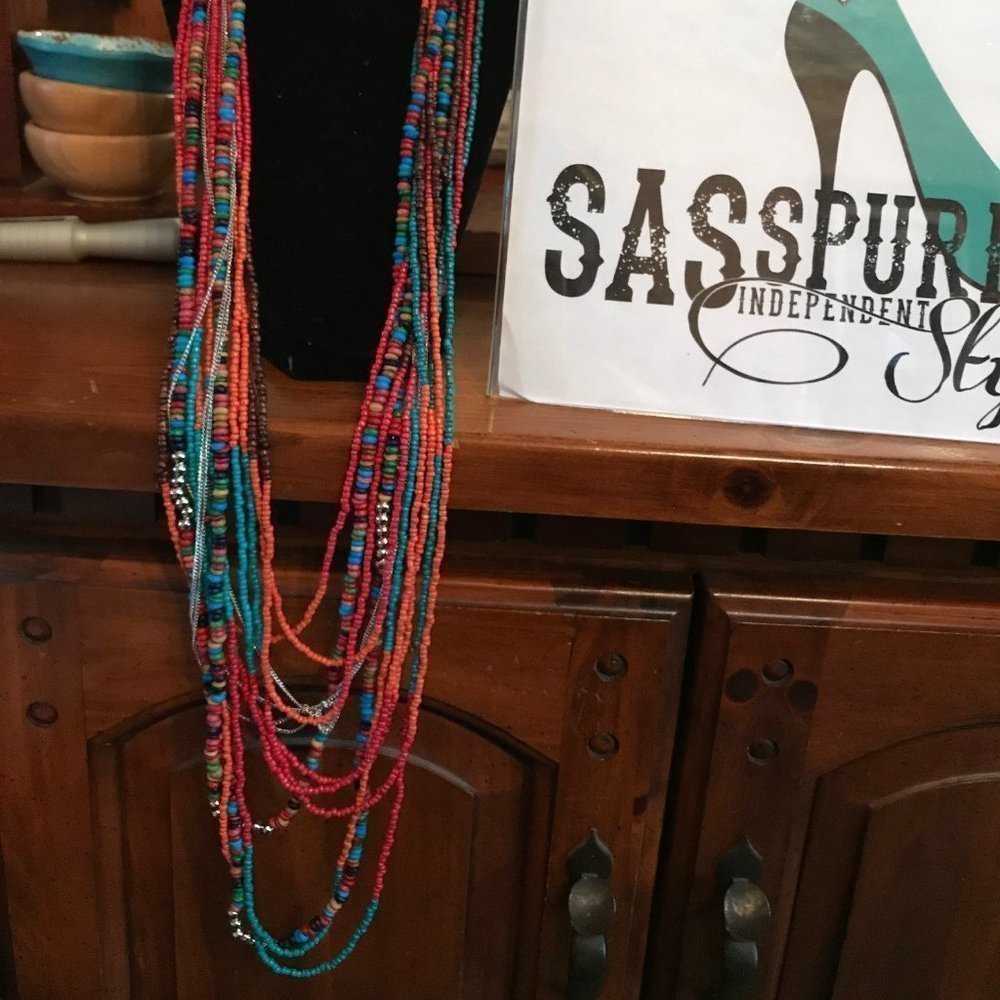23" Long Multi Color Necklace